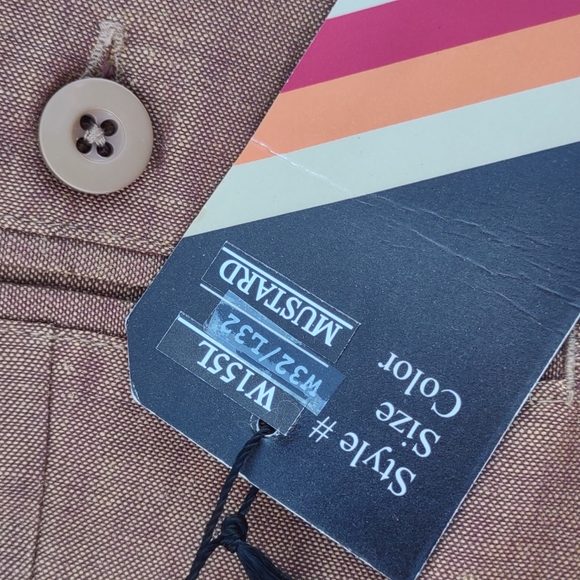 Pierre Garcia Men's Luxury Linen Mustard Color Pleated Trousers - Picture 14 of 17